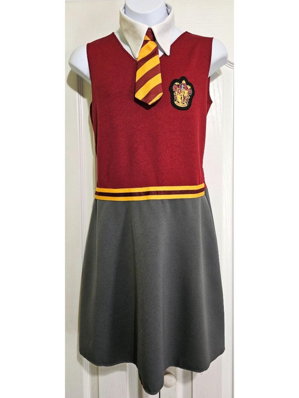Harry Potter Hermione Costume Kids 4-6x Dress Collar Tie Glasses Halloween Girls